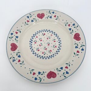 Newcor Stoneware Decorative Boho Wall Plate Americana Hearts Cottage Core 7.5"